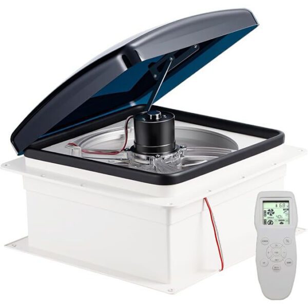 RV Vent Fan Roof 12V Remote Control 14 x 14 inches 10-Speed