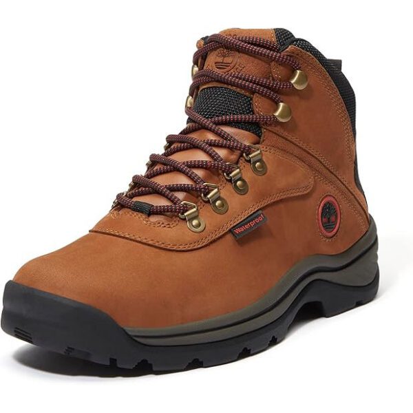 Timberland Mens White Ledge Mid Waterproof, Rust Nubuck